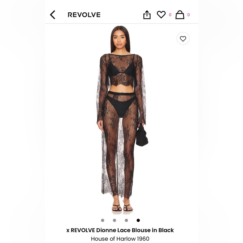 X REVOLVE Dionne Lace Blouse and Maxi Skirt in Black by House of Harlow 1960